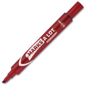MARKS-ALOT LGR CHISEL RED RED - Office Supplies
